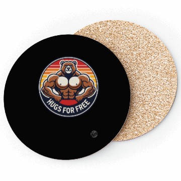 Discover Bodybuilder Bear Gives Free Hugs Coasters