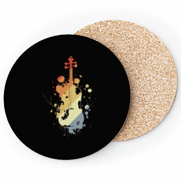 Discover Violin Retro Style Coasters