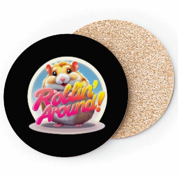 Discover Cheeky Hamster with Playful Text Coasters