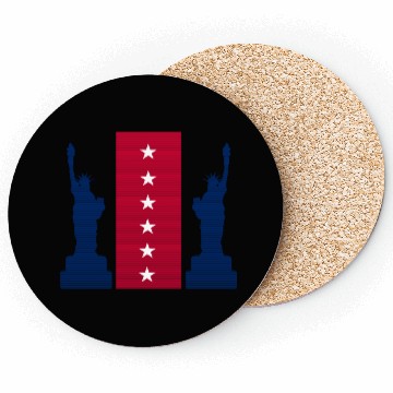 Discover Stylized Statue of Liberty Graphic Design Coasters