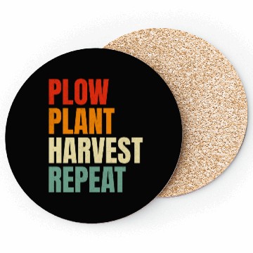 Discover Plow Plant Harvest Repeat Farming Coasters