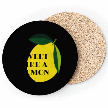 Discover Sweet like a lemon Fruit Citrus Yellow Summer Coasters