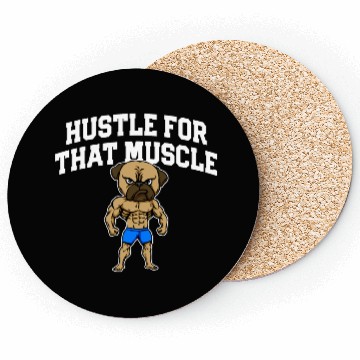 Discover Hustle for That Muscle Funny Workout Humor Gym Coasters