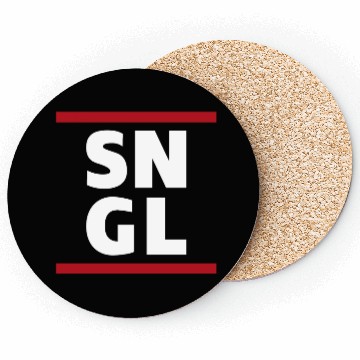 Discover Single SNGL typography quote Coasters