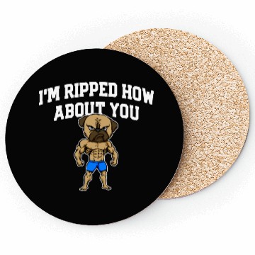 Discover Im Ripped How About You Funny Workout Humor Gym Coasters