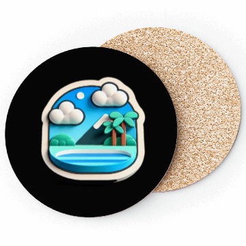 Discover Blue sky with cloud Coasters