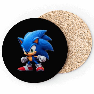 Discover Angry Blue Hedgehog Coasters