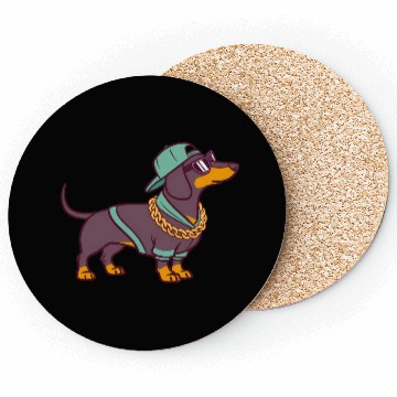 Discover Hip Hop Dachshund Music Singing Dachshund Song Coasters