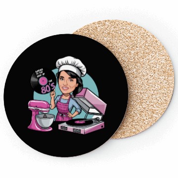 Discover Baking to the Beat of the 80s Retro Music Baker Coasters