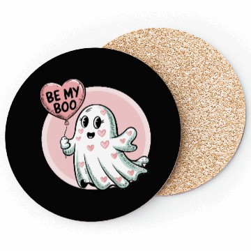 Discover Be My Boo – Cute Ghost Valentine’s Design Coasters