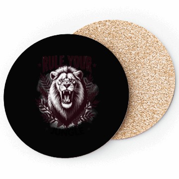 Discover Fierce Lion King Inspirational Design Coasters