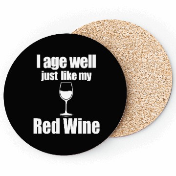 Discover Red Wine Lover Gourmet Saying Quote Coasters