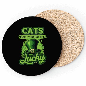 Discover Cats Make Everyday Feel Lucky St Patricks Day Coasters