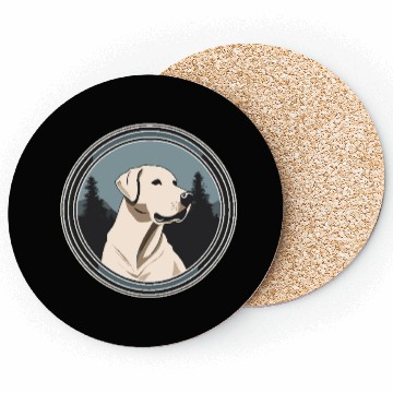 Discover Calm Labrador with Mountain Serenity Coasters