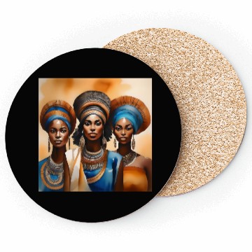 Discover African Woman Portrait C Coasters