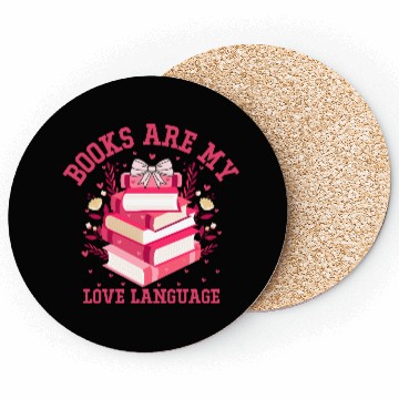 Discover Books Are My Valentine’s Day Love Language Coasters