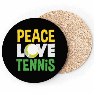Discover Peace Love Tennis Enthusiast Coasters