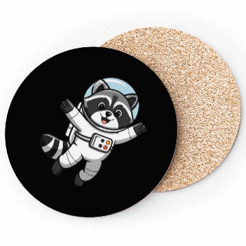 Discover Astro Racoon for Kids Astronaut Coasters