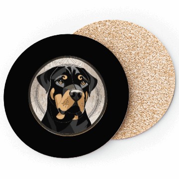 Discover Majestic Rottweiler in Classic Style Coasters