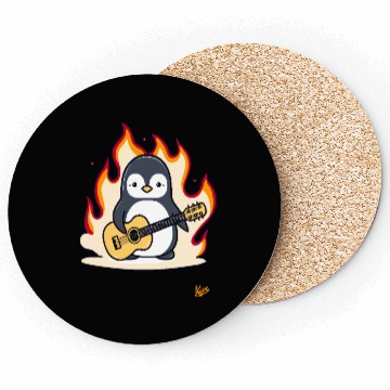 Discover Music Guitar Penguin Coasters