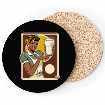 Discover Retro Milk Lady – Vintage Style Coasters