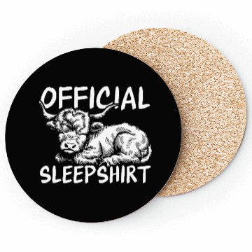 Discover Highland Cow Official Sleepshirt Cute Farm Animal Coasters