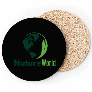 Discover Green Minimalist Nature World Coasters