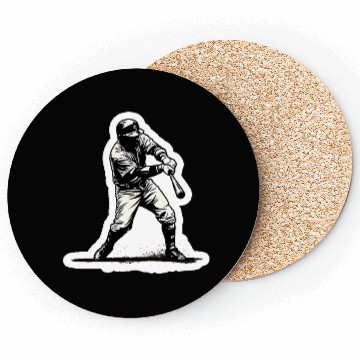 Discover Baseball Player Black And White Coasters