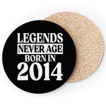 Discover Legends Never Age Born In 2014 Birthday Coasters