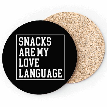 Discover Snacks Are My Love Language Retro Valentine Coasters