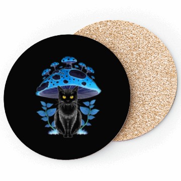 Discover Cottagecore Aesthetic Cat Mushroom Coasters