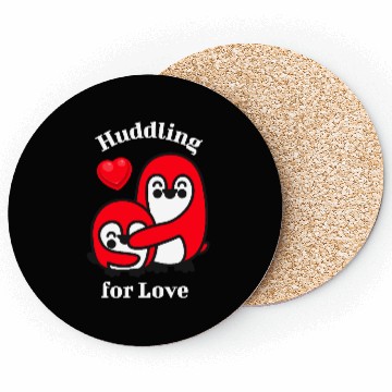 Discover Huddling for Love, funny penguin Coasters.