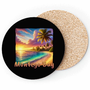 Discover Sunset Montego Bay Palms Beach Vacation Coasters