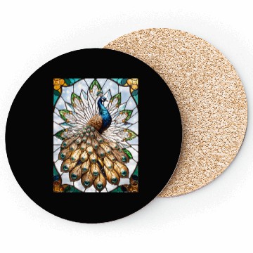 Discover Stained Glass Peacock Coasters