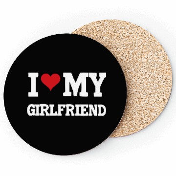 Discover Modern Trendy I Love My Girlfriend Coasters