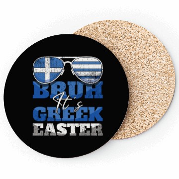 Discover Bruh It's Greek Easter Greece Flag Greek Flag Coasters