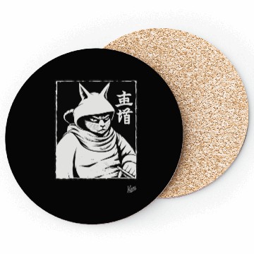 Discover Cat Shogun Samurai Coasters
