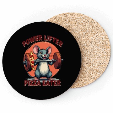 Discover Power Lifter Pizza Eater Coasters