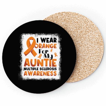 Discover For Aunt Multiple Sclerosis Awareness Month Orange Coasters