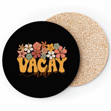 Discover Vacay Modc Floral Typography Coasters