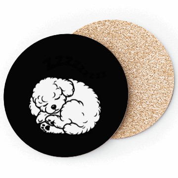 Discover Sleepy Puppy Zzzz - Adorable Bichon Frise Coasters