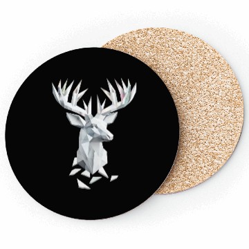 Discover Geometric Deer Head - Nature and Elegance Coasters