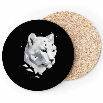 Discover Geometric Snow Leopard - Elegance of the Wild Coasters
