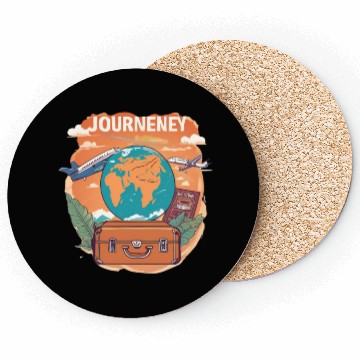 Discover Explore The World Travel Lover Design Coasters