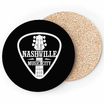 Discover Nashville Music City Guitar Pick Coasters