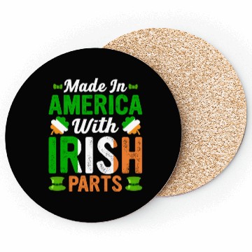 Discover Made in America with Irish Parts St. Patrick's day Coasters