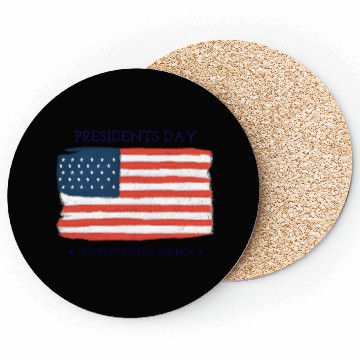Discover US flag.Presidents Day Coasters