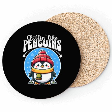 Discover Chillin' Like Penguins Coasters