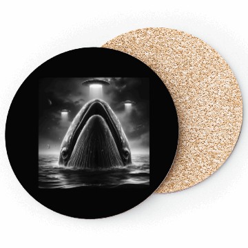 Discover Whale cetacean Funny Graphic Selfie with UFOs Weir Coasters