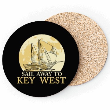 Discover Florida Keys SAIL AWAY TO KEY-WEST Sailing Outfit Coasters